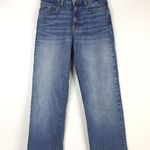 ZARA Straight Leg Jeans 100% Cotton Raw Frayed Hem Size 2 Photo 4