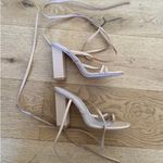 Raye  - Toe Strap Wrap Around Heel Sandals in Nude Photo 1