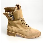 Vince Camuto Fawdry Tan Suede Combat Boots Women’s Moto Lug Sole Fall Biker Photo 2
