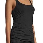 Lands' End slimming black swim dress size 12 UPF 50 adjustable cinched Photo 6