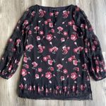 White House | Black Market WHBM Women's Tunic Dress Blouse Size 8 Whimsigoth Witchy Vamp Punk Rock Roses Photo 0