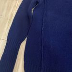 Moth Monochrome Navy Blue Wool Blend Long Sleeve Turtleneck Sweater, size small Photo 3