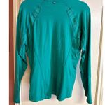 Nike Dri-Fit Womens Teal Long-Sleeve 1/4 Zip Pullover Athletic Top Size S Photo 5