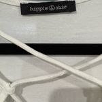 Hippie Chic  White Lace Up Front T‎ Shirt- Size Medium Photo 2