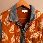 Bohme  Leaf Patterned Jacket with Denim Sleeves Photo 4