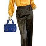 VINTAGE 1980'S GOLDEN YELLOW SATIN COLLECTIBLES BY MARC DANIEL BLOUSE (9/10) Photo 0