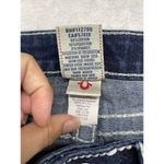 True Religion Dark Wash Boot Cut Jeans white stitching Womens Size 27 Photo 8