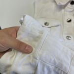 Area Stars Dress Womens Small White Denim Shirt Collared Snap Button Mini Photo 12