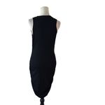 SheIn Womens Black Ribbed Sleeveless Ruched Bodycon Tank Dress Casual Beach Sz S Photo 1