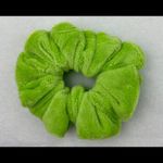 Handmade Green Minky Scrunchie Hair Accessory New Gift Photo 1