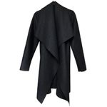NWOT HARRIS WHARF LONDON Pressed Wool Blanket Wrap Coat Size Small Black Photo 9
