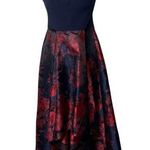 Black Halo EVE navy and red hi low bottom black tie event gown sz 2 Photo 0