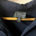 Topshop  Maternity Dark Navy Blue Button-Down Shirt Dress Size 8 EUC Photo 3