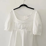 Madeinam Poplin Corset Babydoll Mini Dress White Size 1 Photo 8