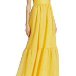 Monique Lhuillier 💕💕 Eyelet Cutout Tiered Maxi Dress ~ Limoncello Yellow 12 NWT Photo 7