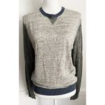 Armani Exchange Linen Grey Navy Crew Neck Sweater Photo 7