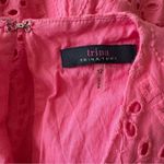Trina Turk  Eyelet Scallop Hem Cropped Jumpsuit in Cosmo Pink Size 12 Photo 9