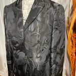 Nine West Brocade Jacquard Blazer Vintage Rave Flores Print Fit Flare Formal Evening Work Photo 1