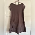 Eileen Fisher  Organic Cotton Stretch Jersey Dress - Grey Size XS Photo 1