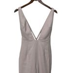 House Of CB Analyn Jumpsuit Blush Cross Back Plunging Neckline Women’s Size M Photo 2