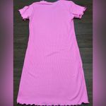 Juicy Couture  Pink Ribbed Nightgown or Sleep Shirt Short Sleeve Size Large Photo 4