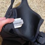 MiracleSuit Ruched One Piece Swimsuit Notched Neckline Black Photo 10