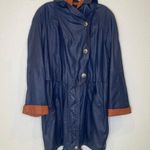 Vintage 1980’s Buttery Leather Jacket Brown & Navy by M. Bogner Sz Lg Photo 0