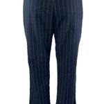 Abercrombie & Fitch Blue Sriped Mid Rise Flared Bootcut Trousers Dress Pants S Photo 2