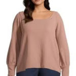 Madewell  Jacard square neck top in faded Rose Photo 0
