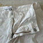 Frank & Eileen  Blackstone Pants size 6 Chalk Twill‎ Raw Hem Ankle Khakis Photo 9