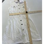 Area Stars Dress Womens Small White Denim Shirt Collared Snap Button Mini Photo 9