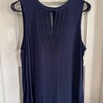 Dress Dark Blue Flowy Top Size M Photo 0