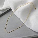 Sterling Silver Dainty Gold Plated 925  Beaded Choker Photo 3