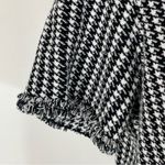 Ann Taylor  Black & White Houndstooth Shortsleeve Sweater w/ Raw Hem Size L Photo 1