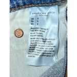 American Eagle Relaxed Denim Shorts Size 6 Light Wash Distressed Frayed Hem Blue Photo 4