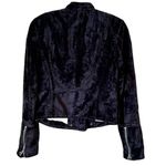 Free People Dusk Till Dawn Black Velvet Jacket Photo 9