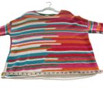 Zaket & Plover 100% Cotton Multicolor Striped Knit Sweater Colorful Small Pink Photo 7