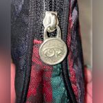 Oscar de la Renta  Vintage Makeup Toiletry Bag Maroon/Green/Gold Tapestry Print Photo 7