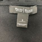 White House | Black Market WHBM Crop Open Pleated Ruffle Cardigan Sweater Black Sm Photo 3