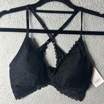 Auden Bralette Womens S‎ Black Crossback Crocheted Lace Wireless Bralette NEW Size undefined Photo 0