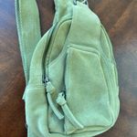 Free People Green Suede Sling Bag Photo 2