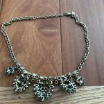J CREW gold tone crystal rhinestone cluster necklace Gold Photo 2
