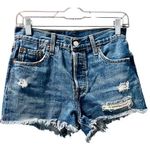 Levi's Levi Strauss 501 Button Fly Women's Denim Jeans Shorts Size 25" Small Wash Blue Photo 0