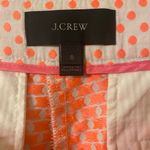 J.Crew Orange Pink Polka Dot Scalloped Pockets Chino Shorts Size 0 Photo 2