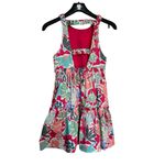 ZARA  Pink Floral Open Back Mini Dress Vibrant Vacation Photo 1