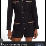 AQUA  Tweed Long Sleeve Romper Photo 1