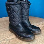Coach  Samara Black Quilted Midi Snow Boots Nylon Leather Women’s Size 6 Photo 0