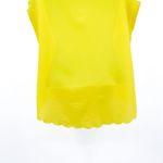Anthropologie Mine Scalloped Lightweight Sleeveless Wide Strap Tank Top Shirt Blouse Yellow Photo 5