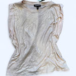 EXPRESS  Women's Peach and Cream Shirt Photo 0