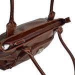 Nine West Women's Brown Leather Shoulder Bag with Zip Closure Photo 8